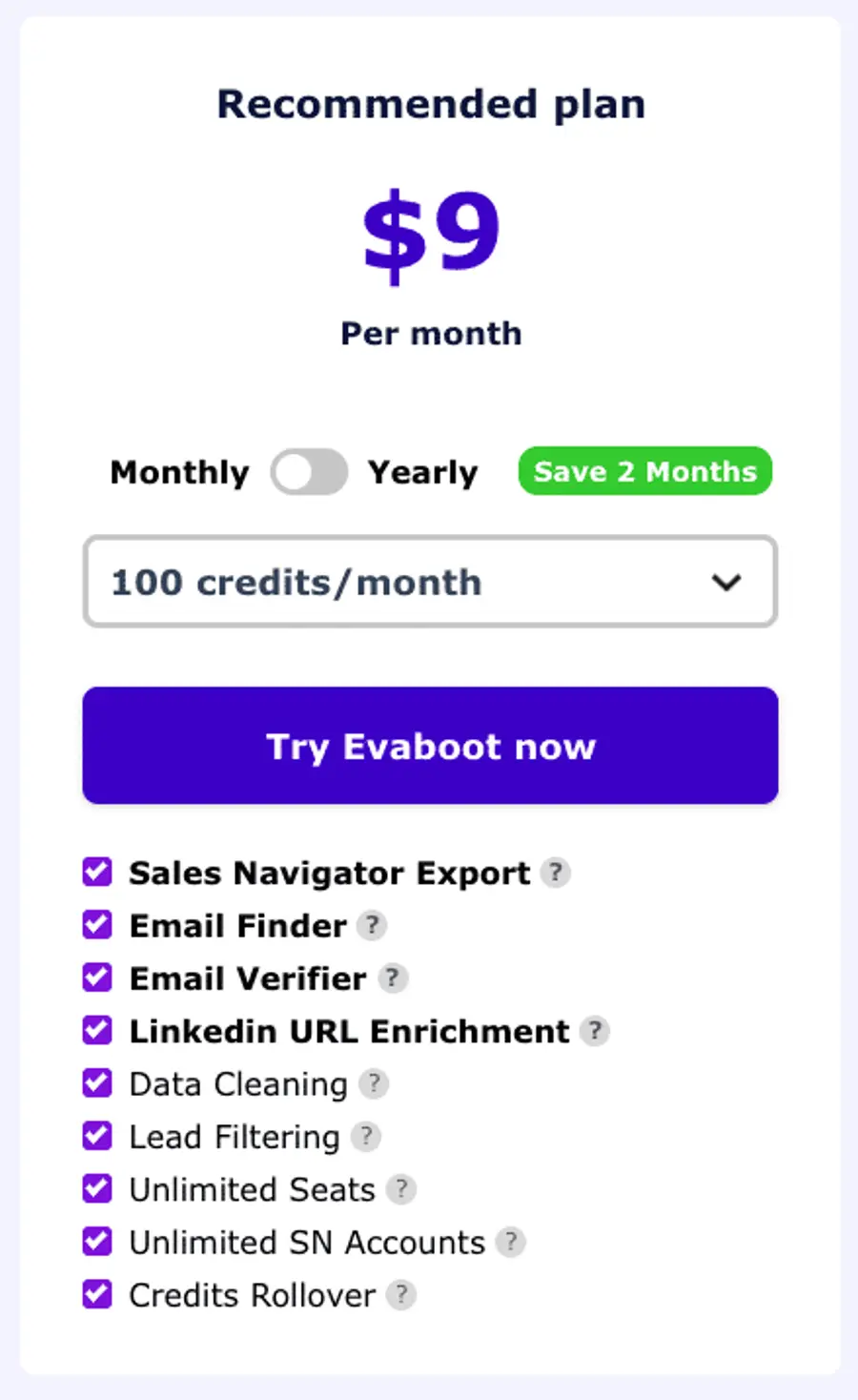 Evaboot pricing