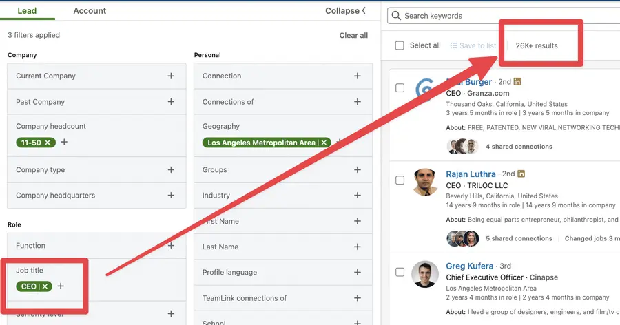 how to use not boolean search sales navigator 