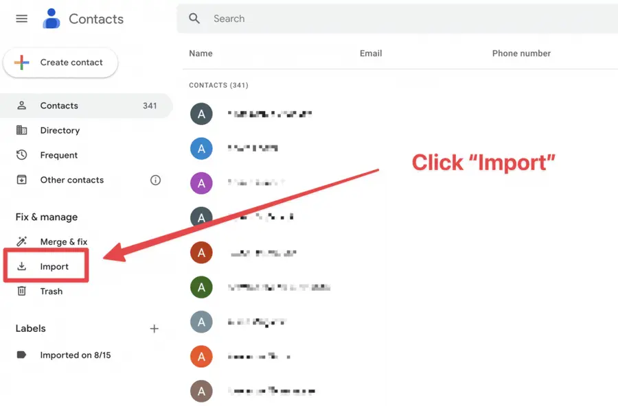 click import