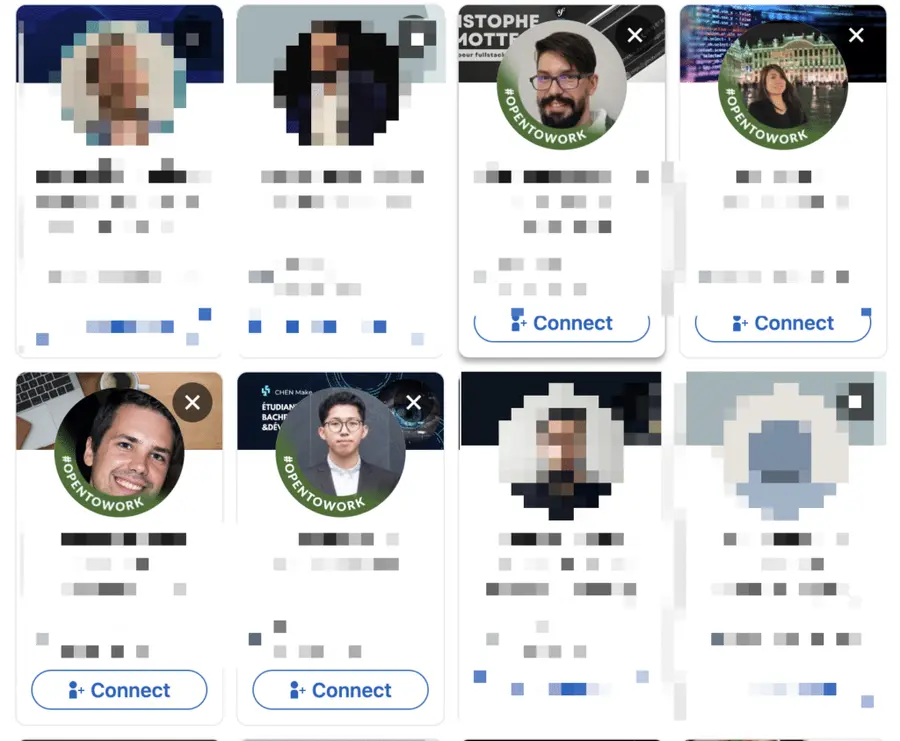 open to work sign on profile picture on linkedin