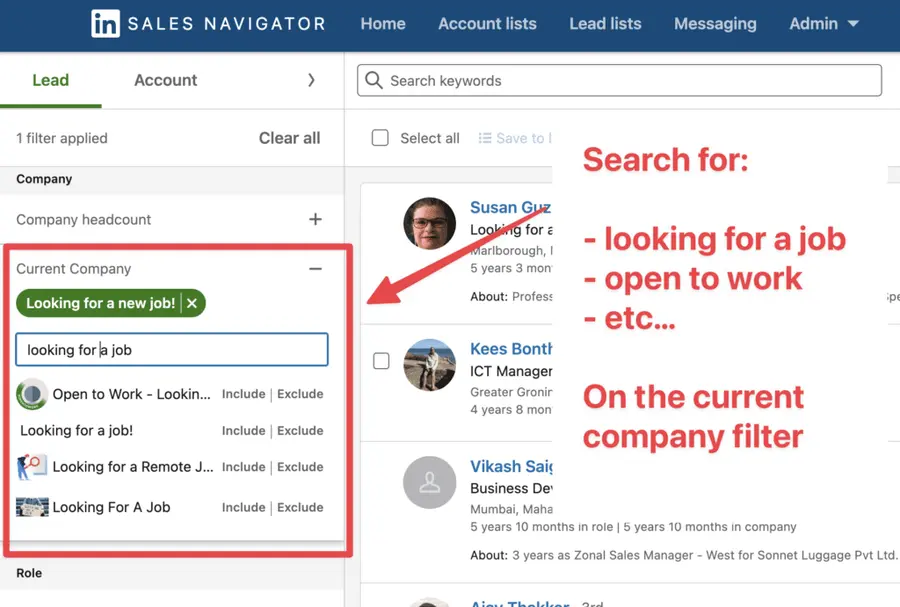 find job seekers linkedin though company pages