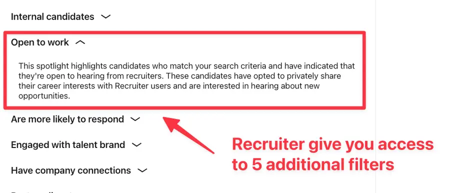 upgrade to linkedin recruiter advanced filters