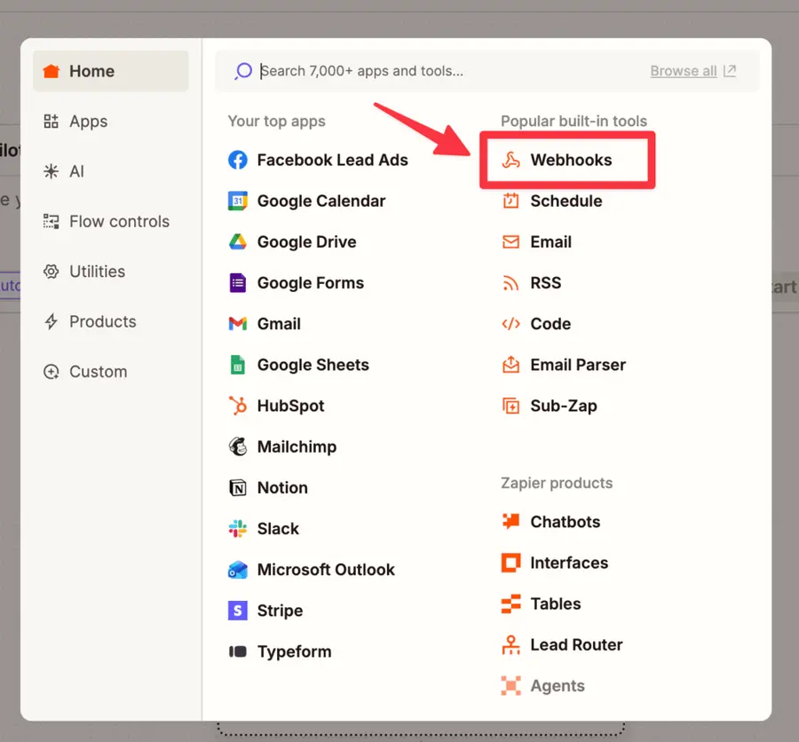 webhook zapier