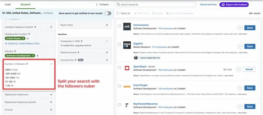 splt account searches followers