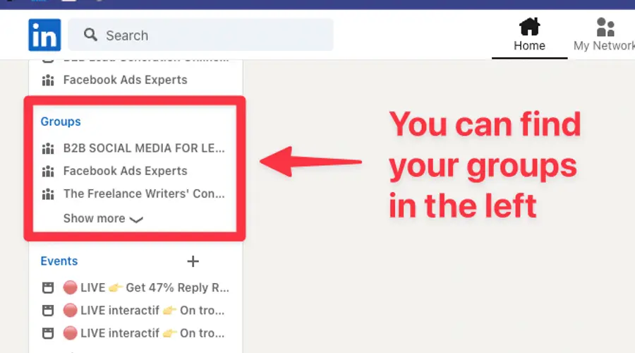dove sono i miei gruppi linkedin