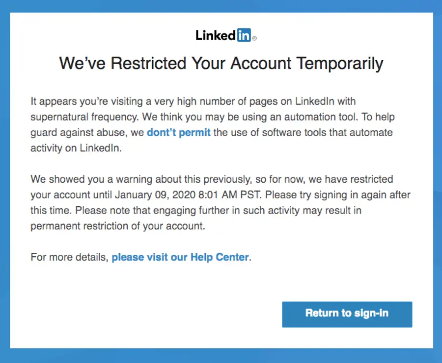 linkedin jail scraping