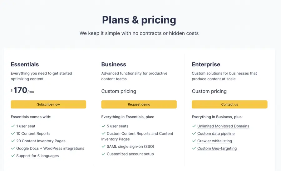 clearscope pricing