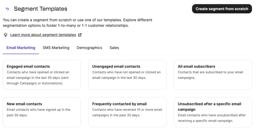 segment email lists