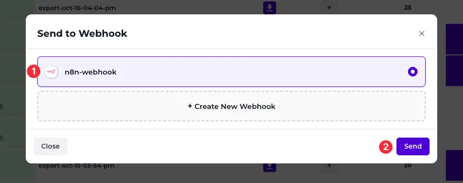 send to webhook n n