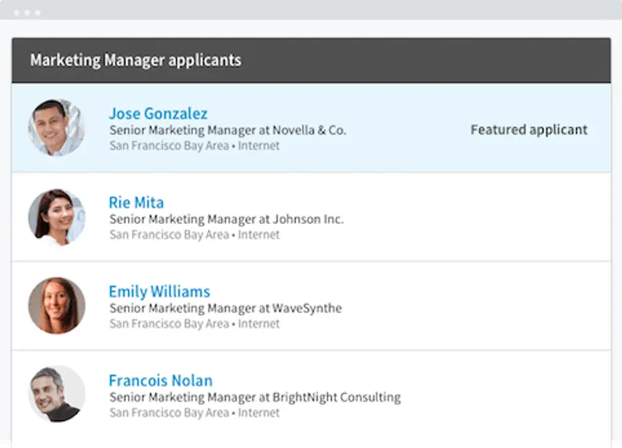featured applicant feature linkedin premium carrer