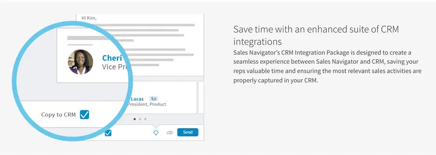 sales navigator enterprise advanced CRM synch