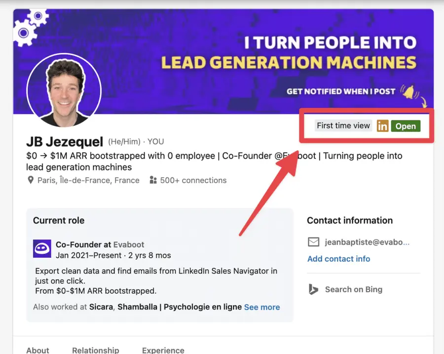 what is open profile on linkedin