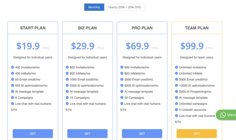 linkedradar pricing