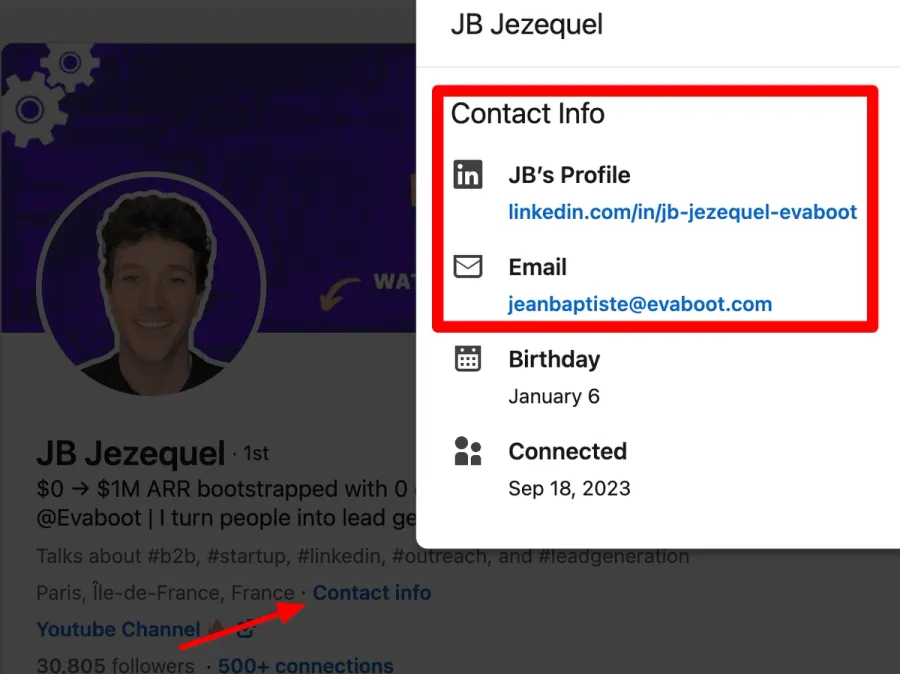 Contact details example