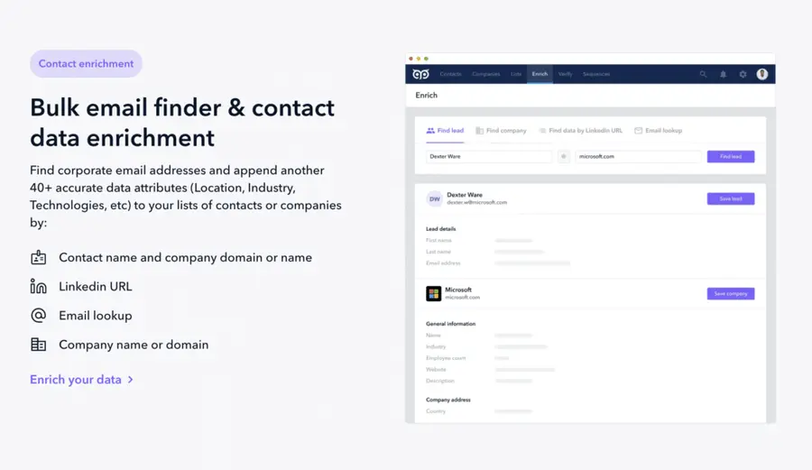 getprospect linkedin scraper feature