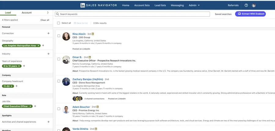 how to use linkedin sales navigator for prospecting