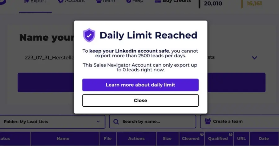 scraping limitation evaboot