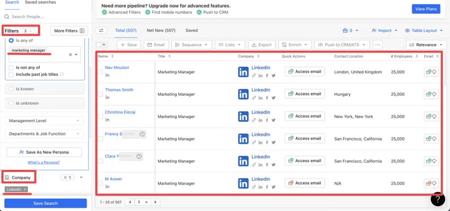 how to use filters on apollo.io 