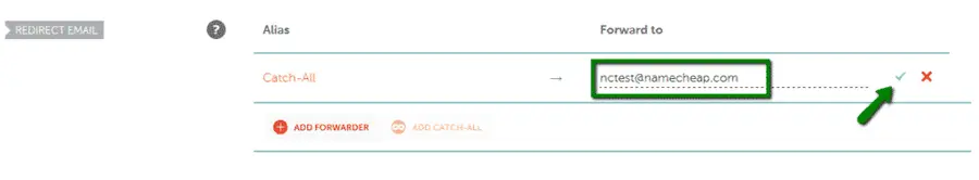 set up catch all Namecheap