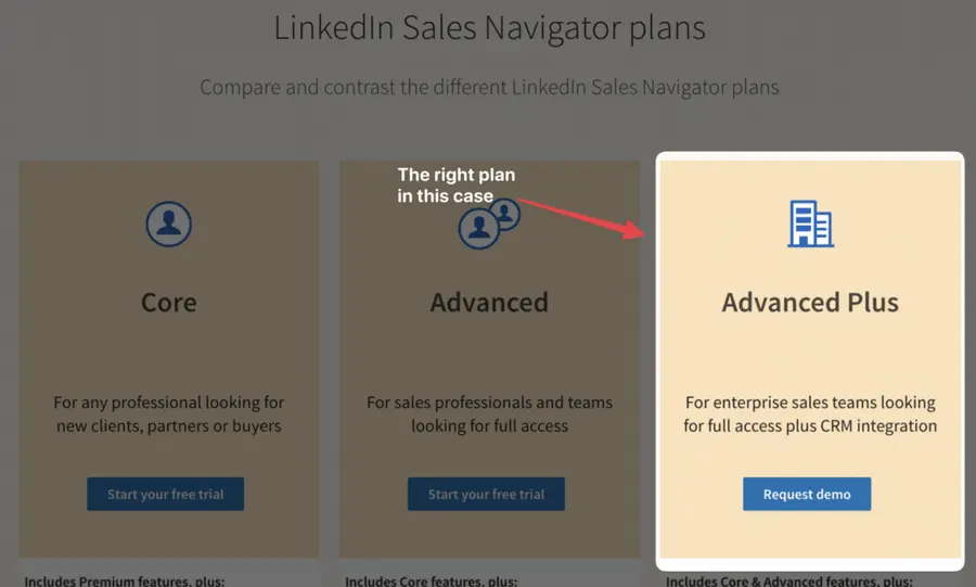 Intégrer le CRM dans votre sales navigator seulement avec le plan tarifaire advanced plus