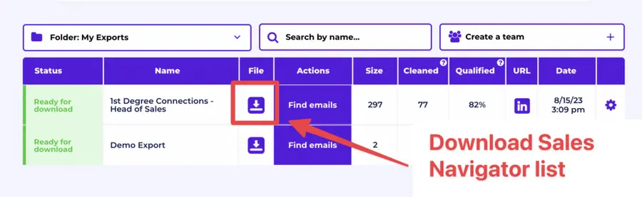 download linkedin contact from sales navigator