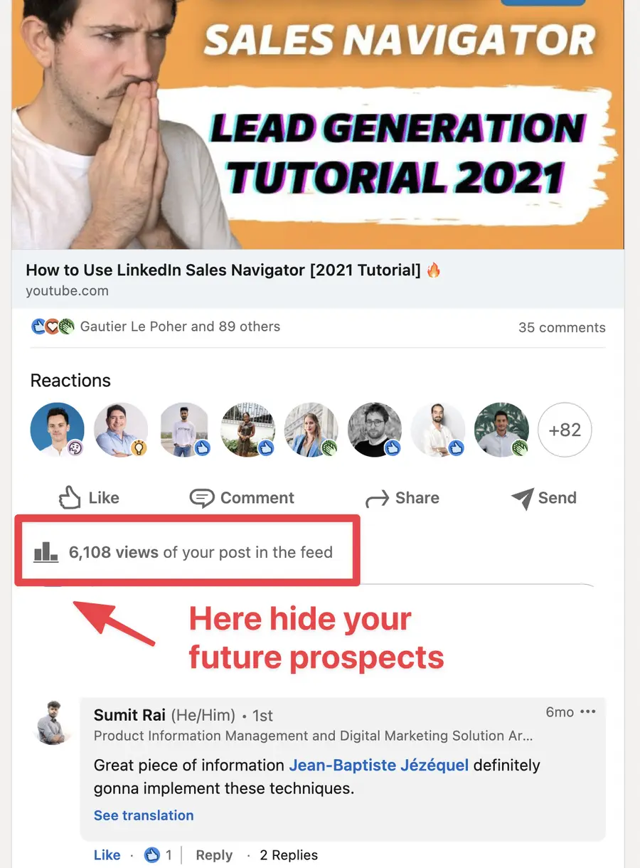 prospecting using linkedin personal brand