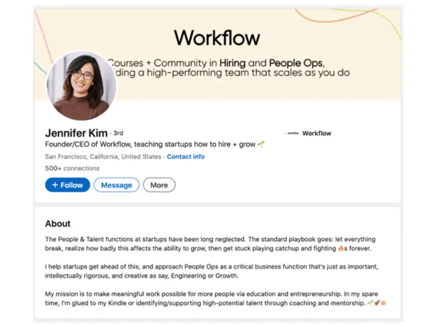 Jennifer Kim LinkedIn Profile