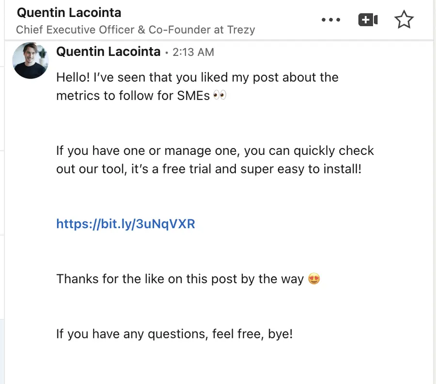 direct outreach on linkedin