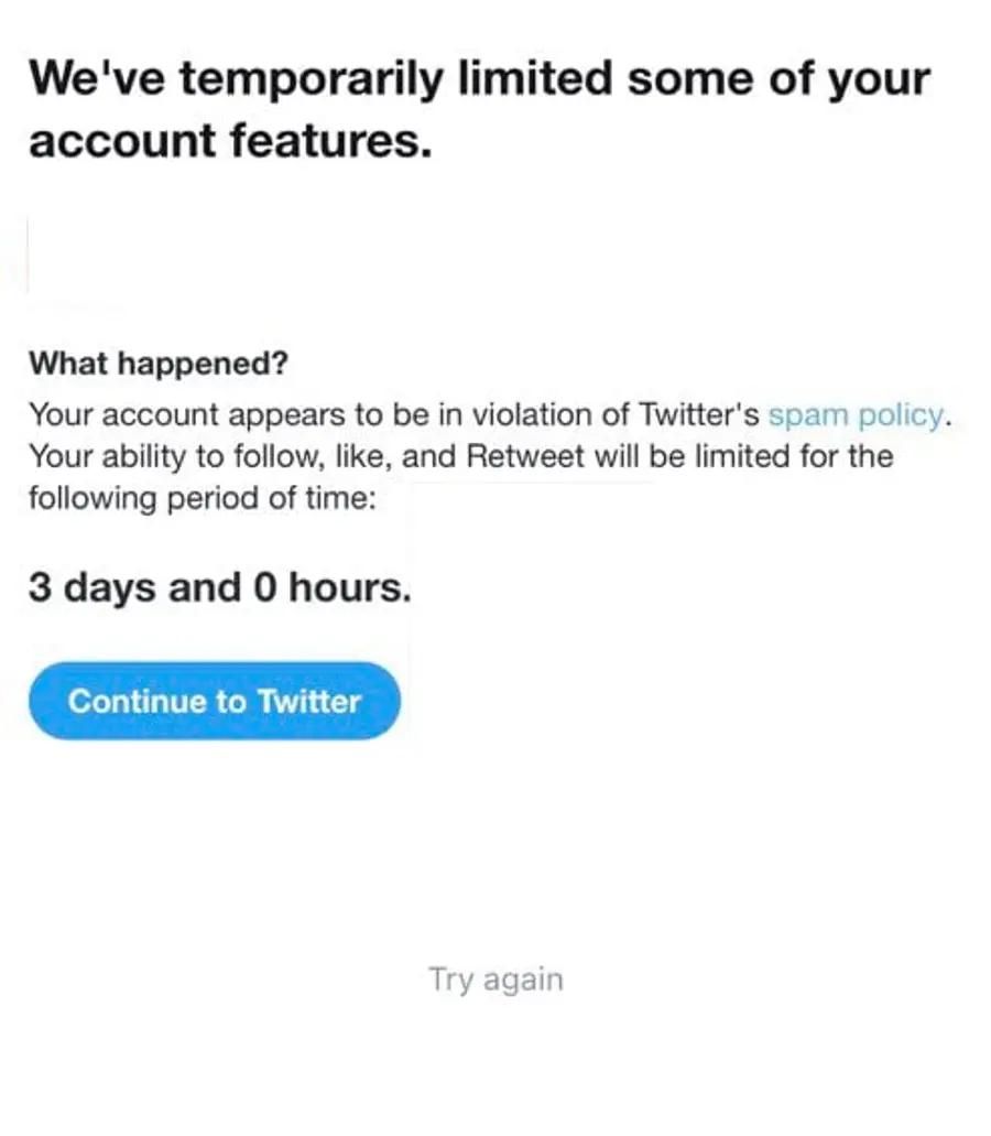 twitter or x restricted account message