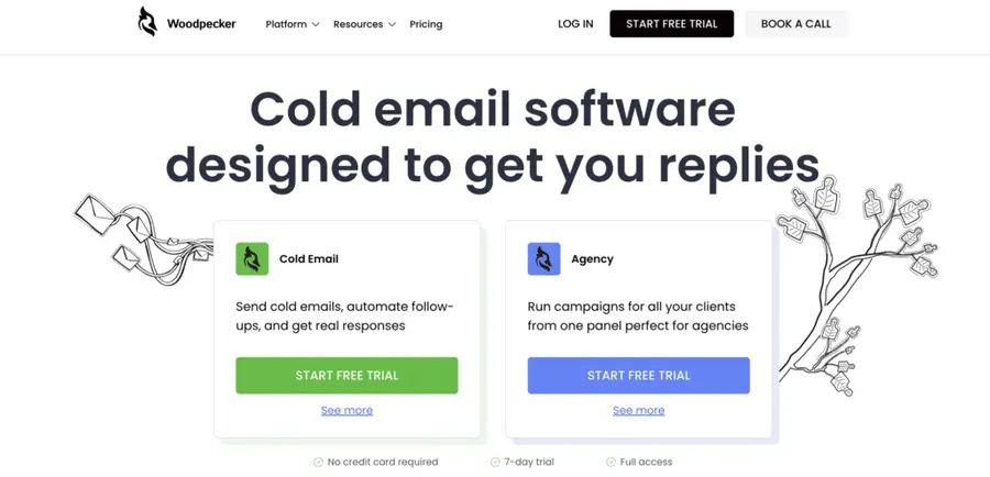 woodpecker Cold email software designed