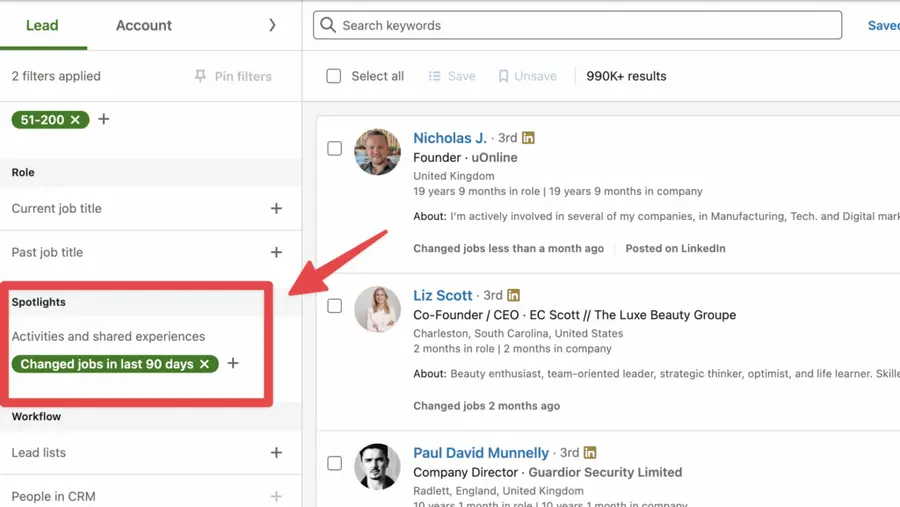 inmail subject changed jobs