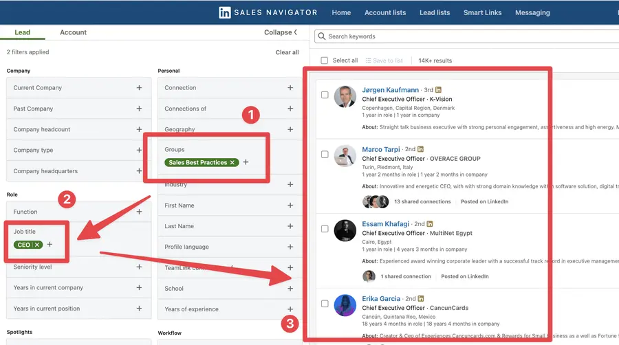 find decision makers linkedin groups