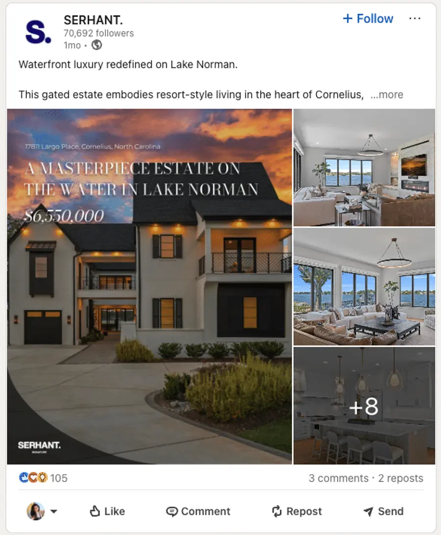 real estate agency linkedin post