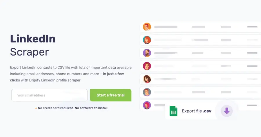 dripify linkedin scraper features