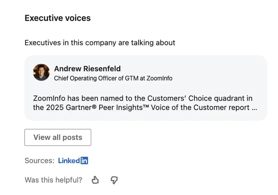 linkedin account IQ executive voices