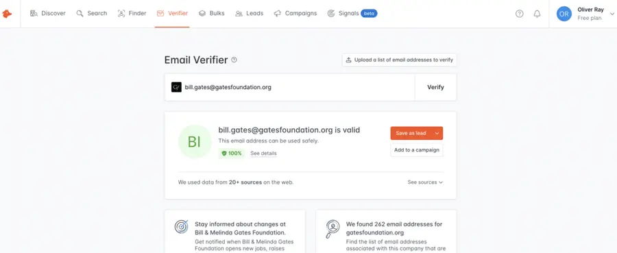 hunter email verifier tool how to verify emails