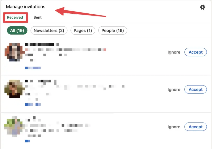 see who sent you connection request on linkedin and accept or ignore it