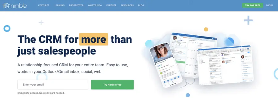 nimble chrome extension for collecting company contact information