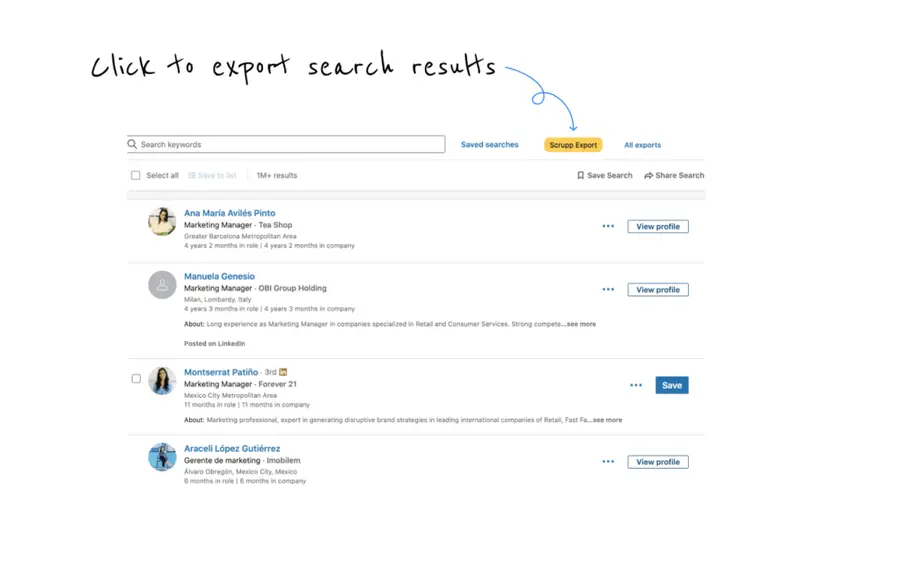 scrupp chrome extension to export emails 