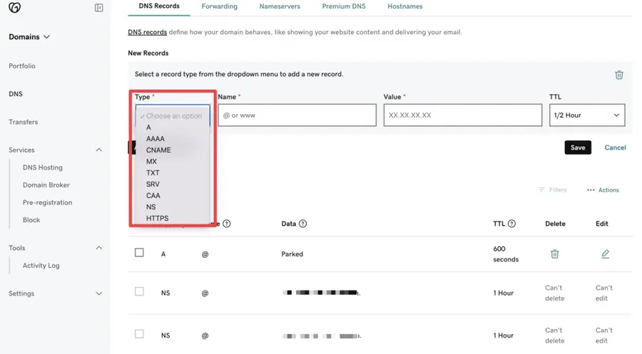 verify your email dns record on godaddy