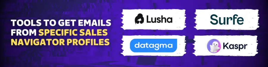 ottenere e-mail da profili specifici di Sales Navigator