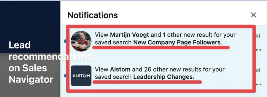 Lead recommendation on LinkedIn Sales Navigator