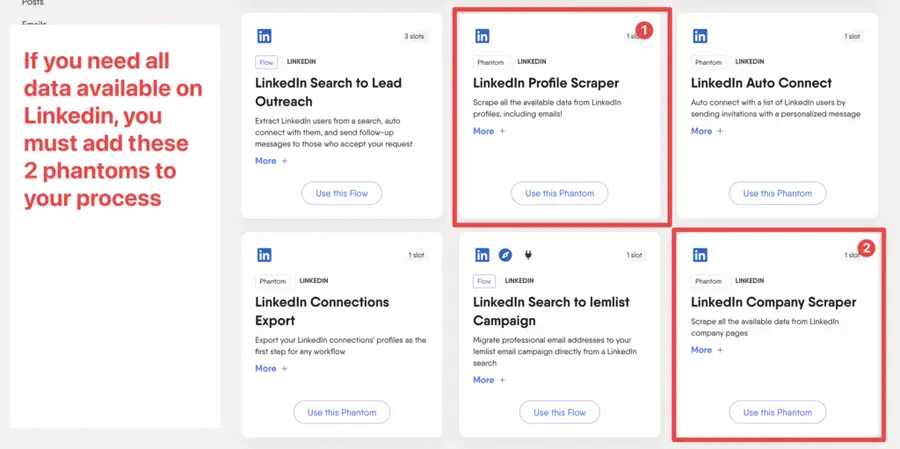 esportare le informazioni del profilo linkedin e dell'account