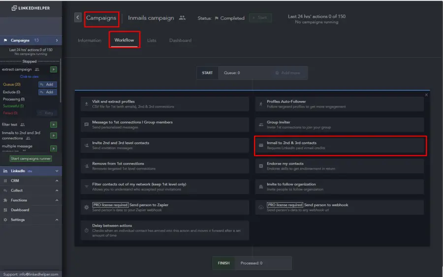 linkedin inmail automation