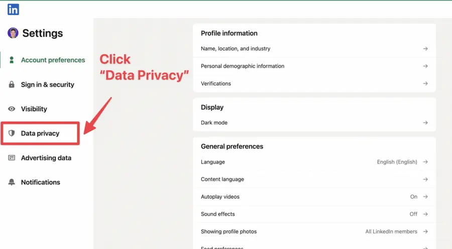 click data privacy