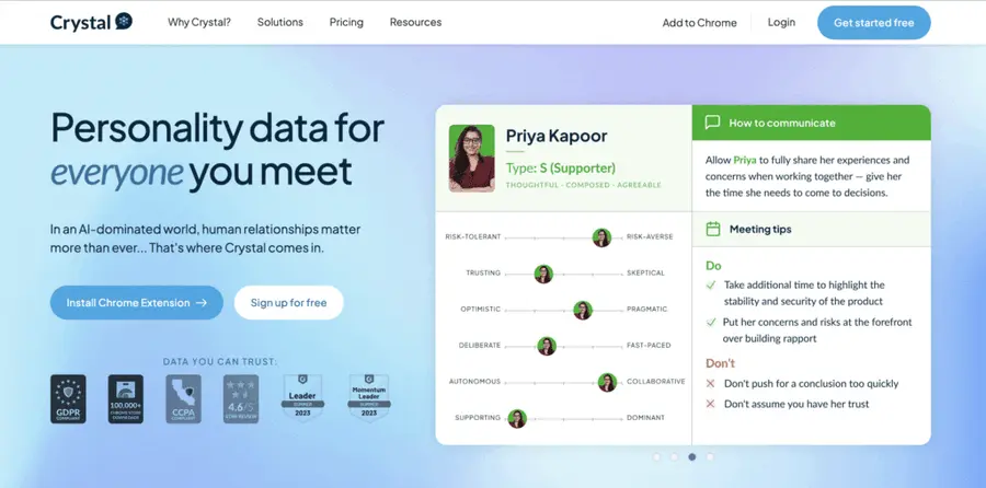 crystal knows linkedin marketing tool
