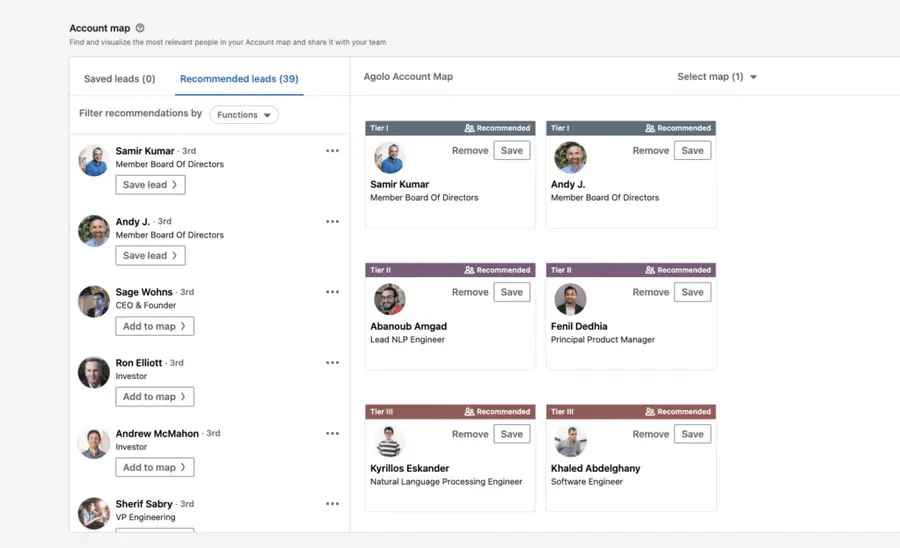 LinkedIn Sales Navigator’s Account Maps