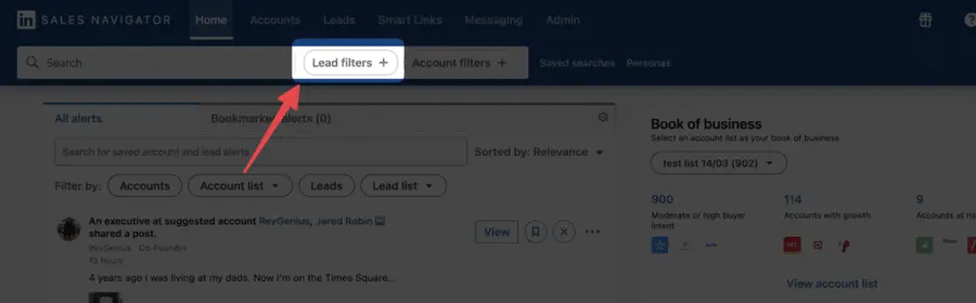 lead filters on linkedin sales navigator