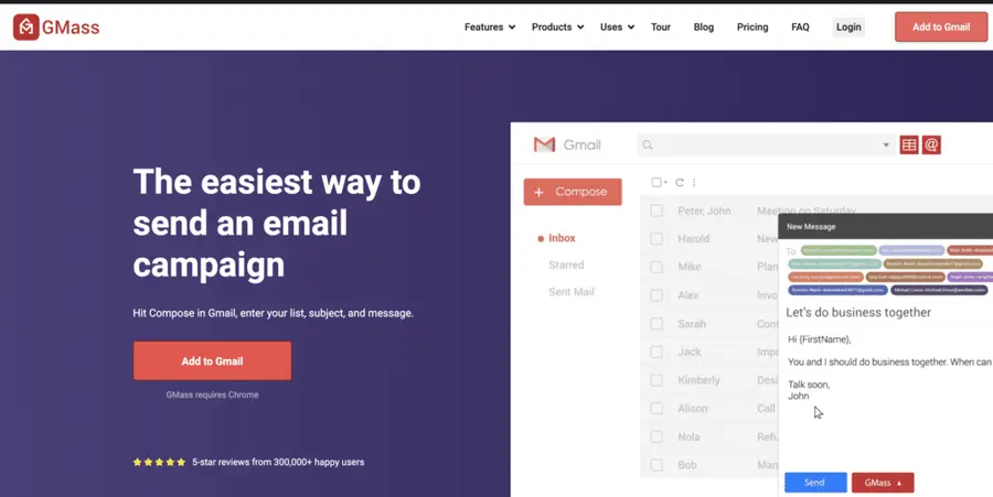 gmass email outreach tool integrated with gmail