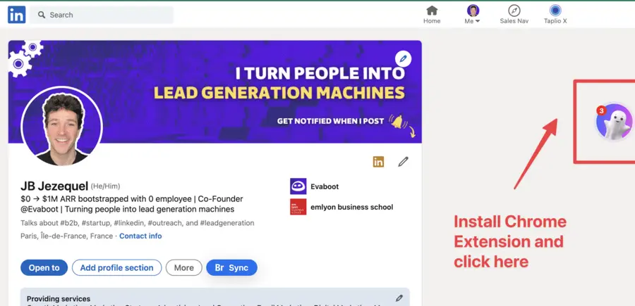 find phone numbers linkedin chrome extension